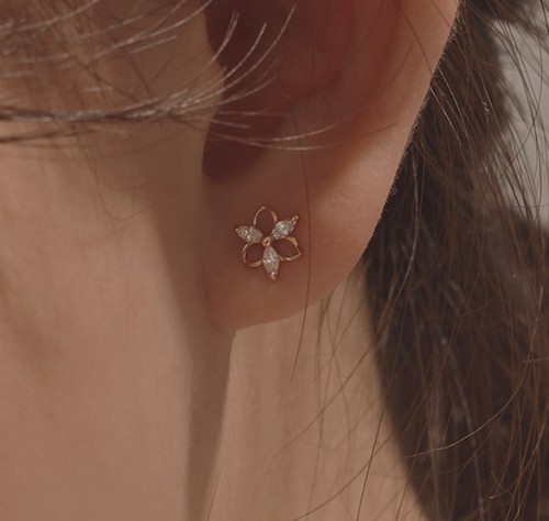 [고원희착용]14k 라일락 귀걸이