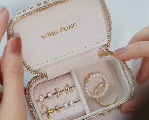 트위드 미니 주얼리 보석함