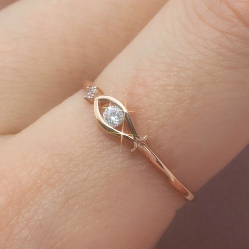 14k 라니 행운 물고기 반지