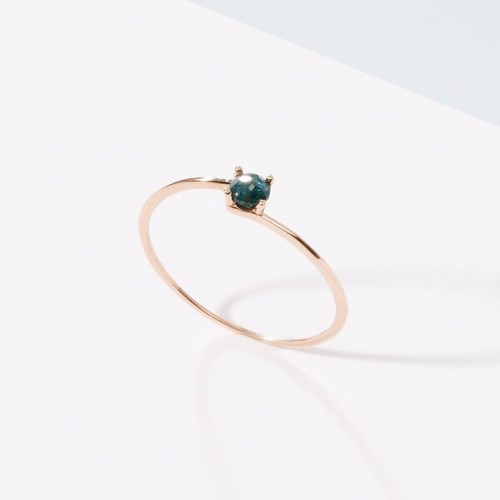 [연예인착용] 10k 에브게니아 천연 러프다이아 반지