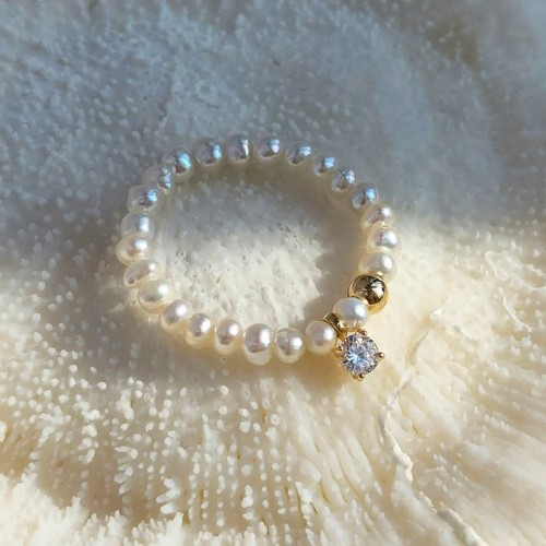 14k 다이애나 담수진주 반지