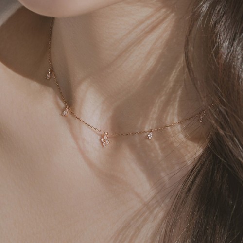 10K 줄리아 플로럴 목걸이